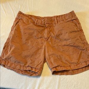 Sundance Burnt Orange Embroidered  Chino Shorts
